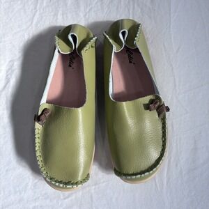 Venus Celia Loafer Women's Size 8.5 (EU 39) Green - Comfort Walking Flat Shoe
